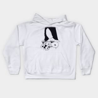 Black & white Elegant Art 12 Kids Hoodie